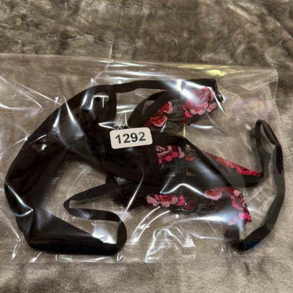 New! For Love and Lemons Rosy Luella Lace floral dot Panty black 31292 - Picture 12 of 12